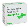 Amlip Tablets – Amlodipine for Blood Pressure Control (Amlodipine Besylate 100 tabs) Pharmacy by Cipla