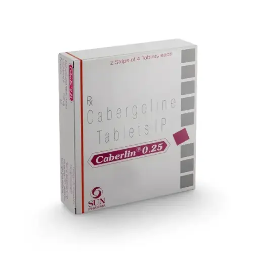 Caberlin Tablets (Cabergoline 8 tabs) Pharmacy by Sun Pharma Laboratories