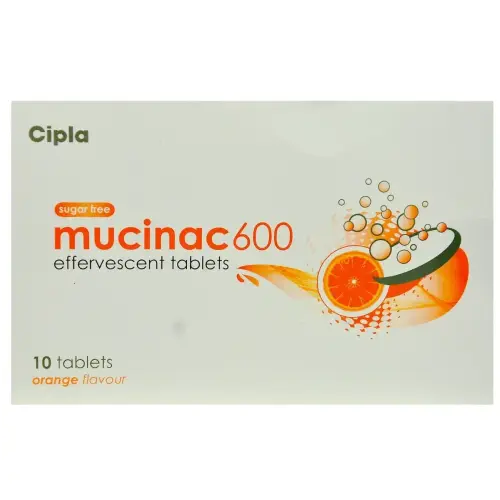 Mucinac Effervescent Tablets (Acetylcysteine 30 tabs) Pharmacy by Cipla
