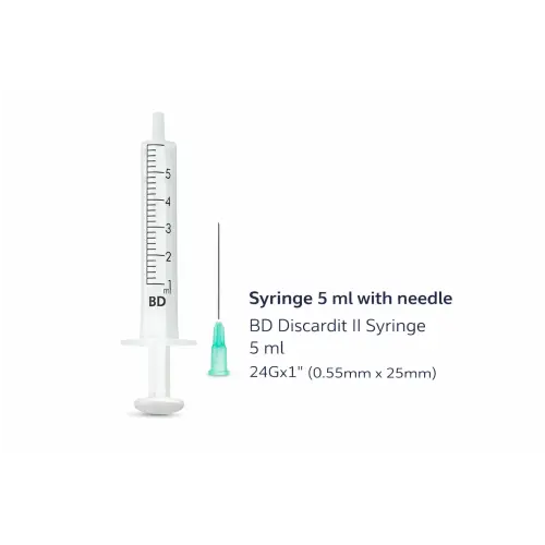 Syringe with Needle (Syringes pin) Pharmacy by Becton Dickinson, USA